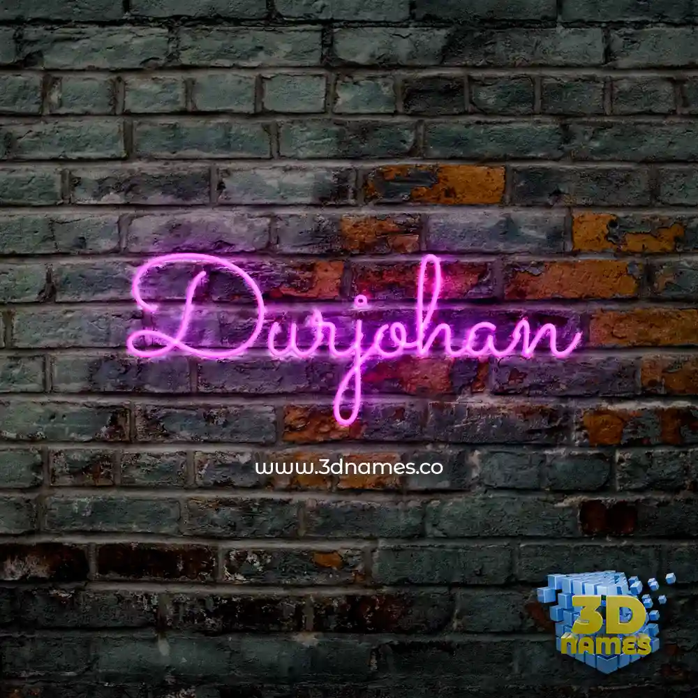 durjohan in Pink Neon style - 3D name wallpaper