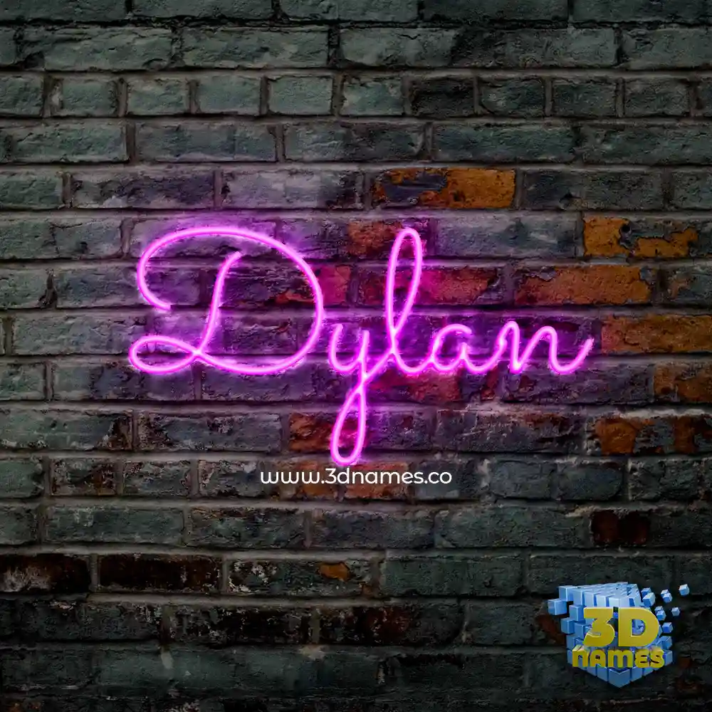dylan in Pink Neon style - 3D name wallpaper