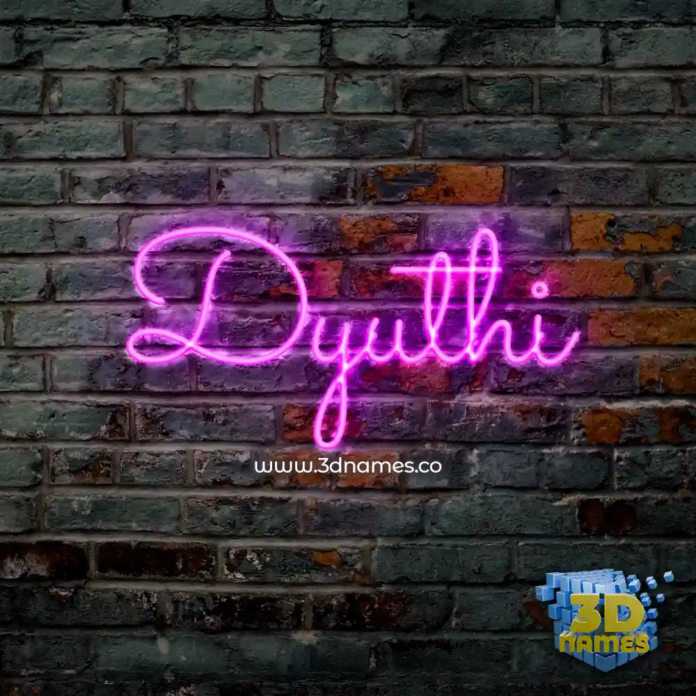 dyuthi in Pink Neon style - 3D name wallpaper