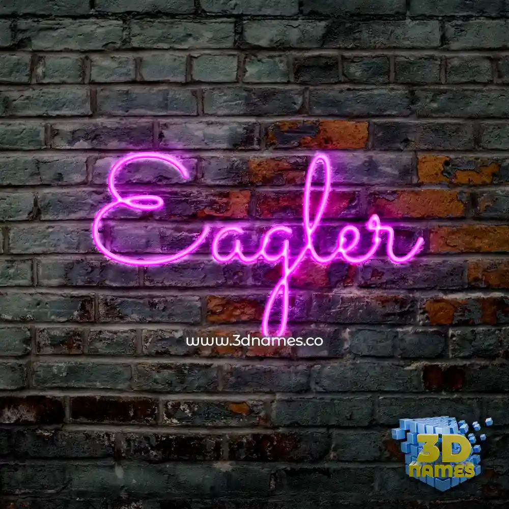 eagler in Pink Neon style - 3D name wallpaper