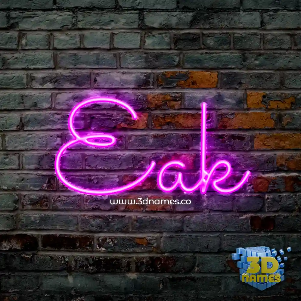 eak in Pink Neon style - 3D name wallpaper