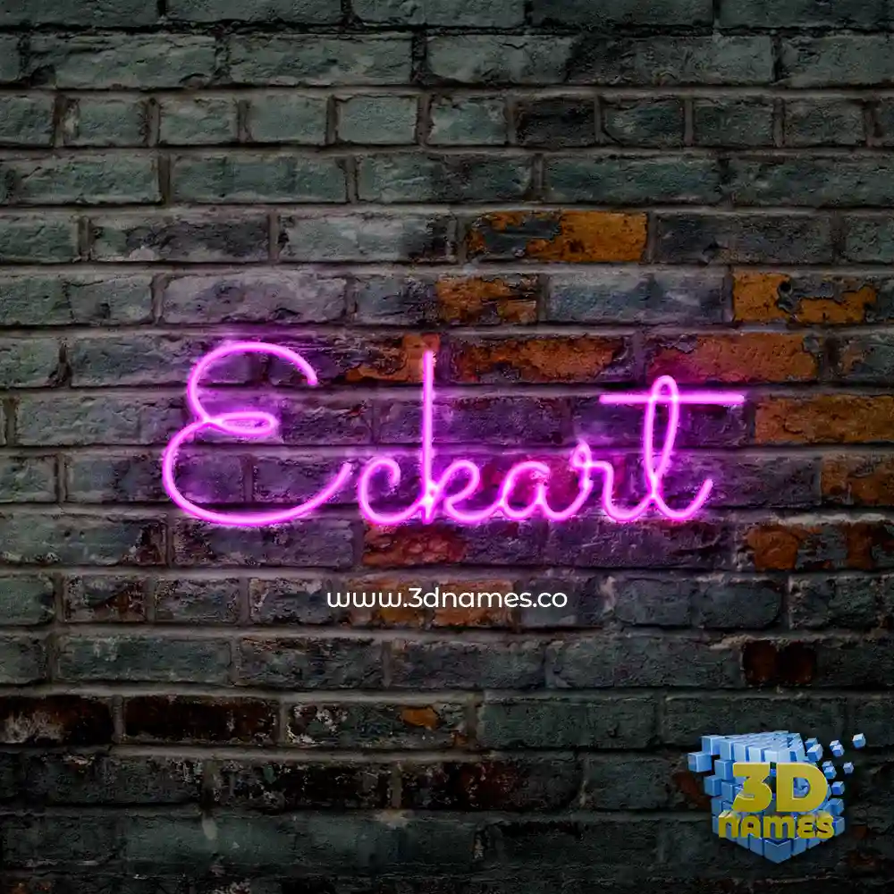 eckart in Pink Neon style - 3D name wallpaper