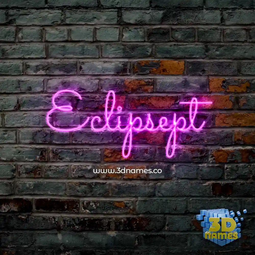 eclipsept in Pink Neon style - 3D name wallpaper