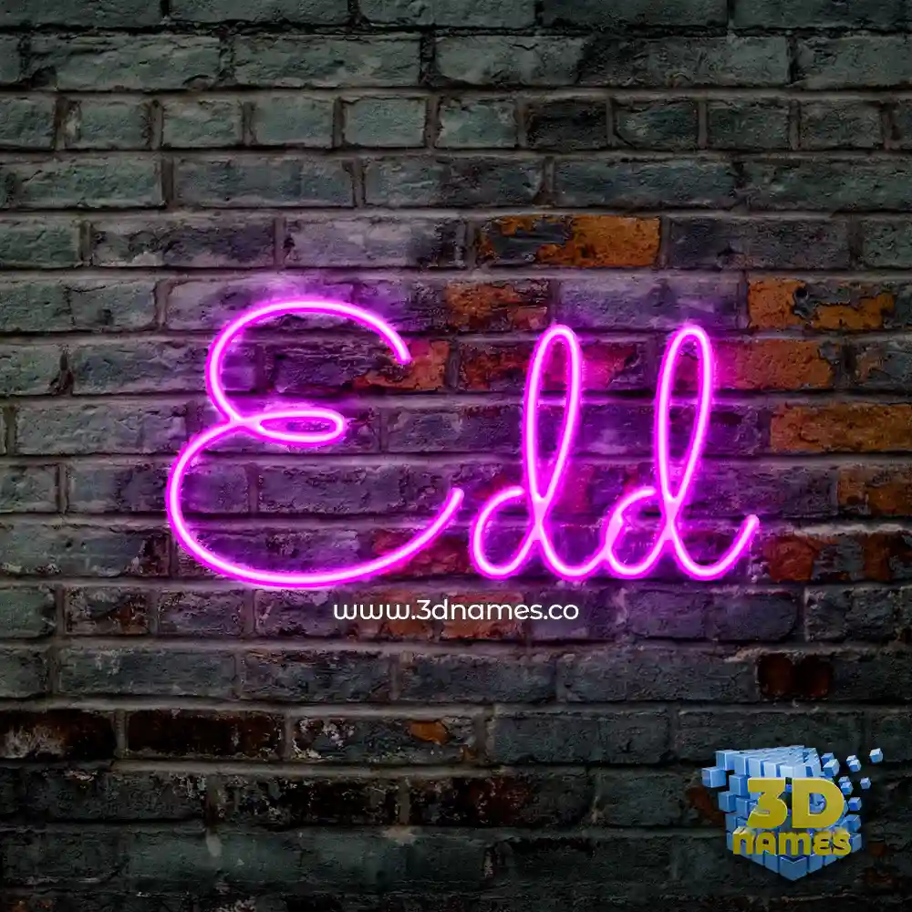 edd in Pink Neon style - 3D name wallpaper