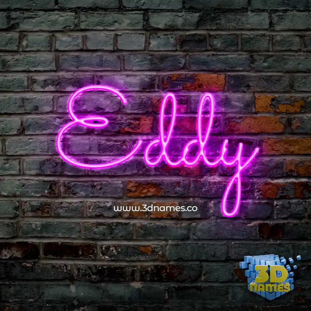 eddy in Pink Neon style - 3D name wallpaper