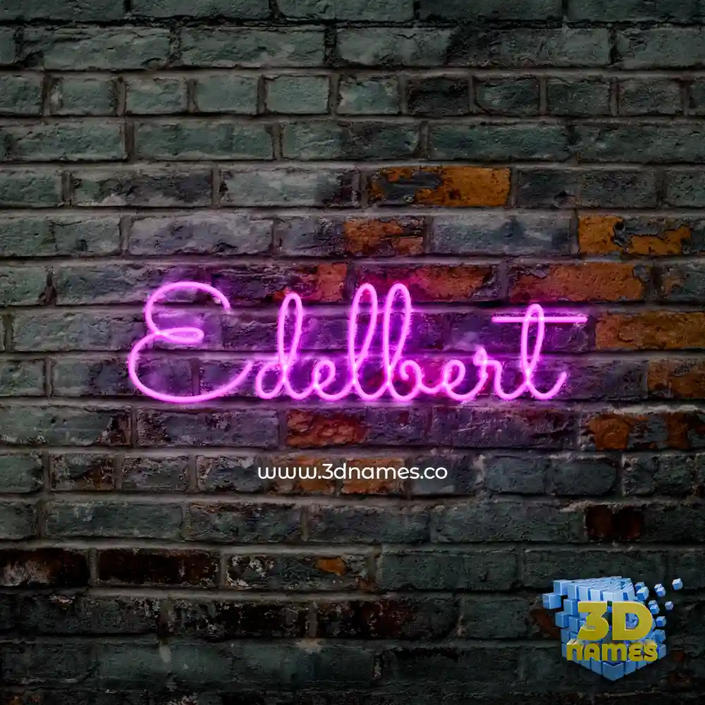 edelbert in Pink Neon style - 3D name wallpaper