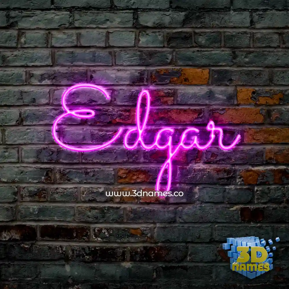 edgar in Pink Neon style - 3D name wallpaper