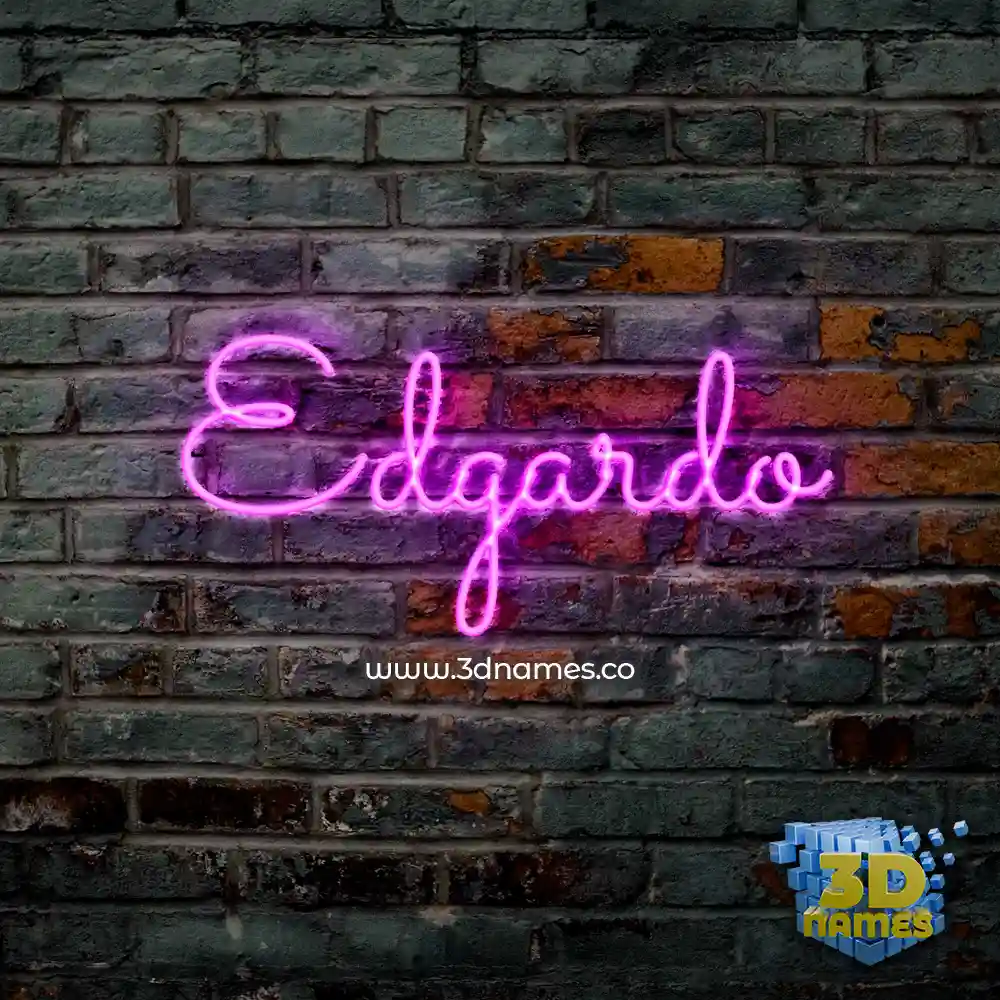 edgardo in Pink Neon style - 3D name wallpaper