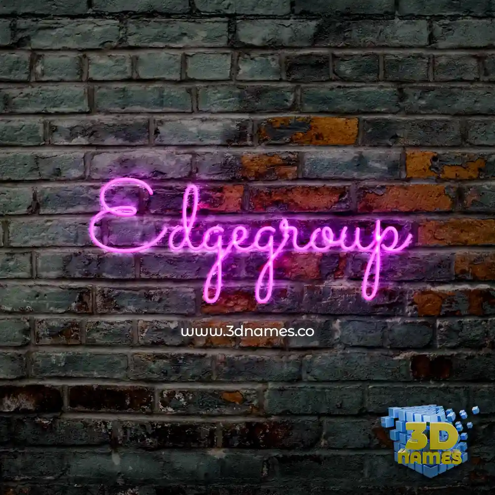 edgegroup in Pink Neon style - 3D name wallpaper