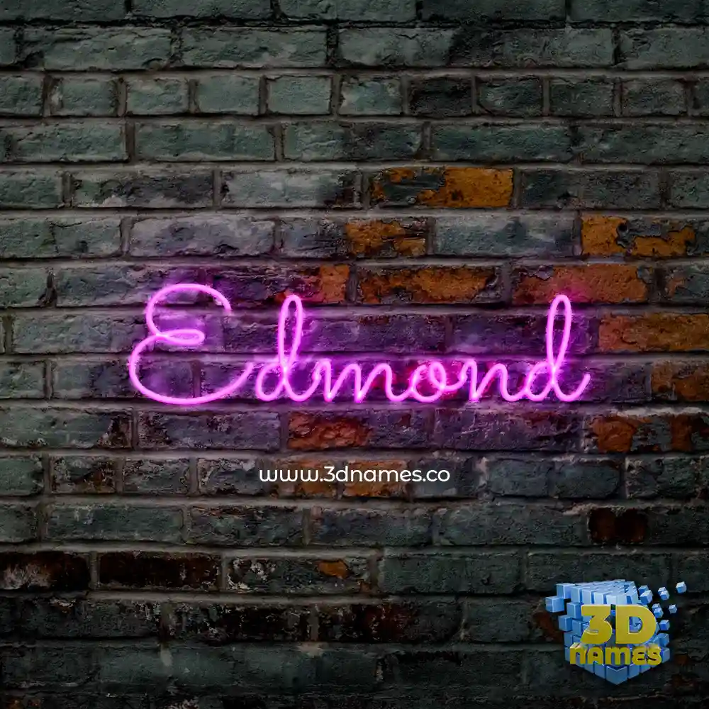edmond in Pink Neon style - 3D name wallpaper
