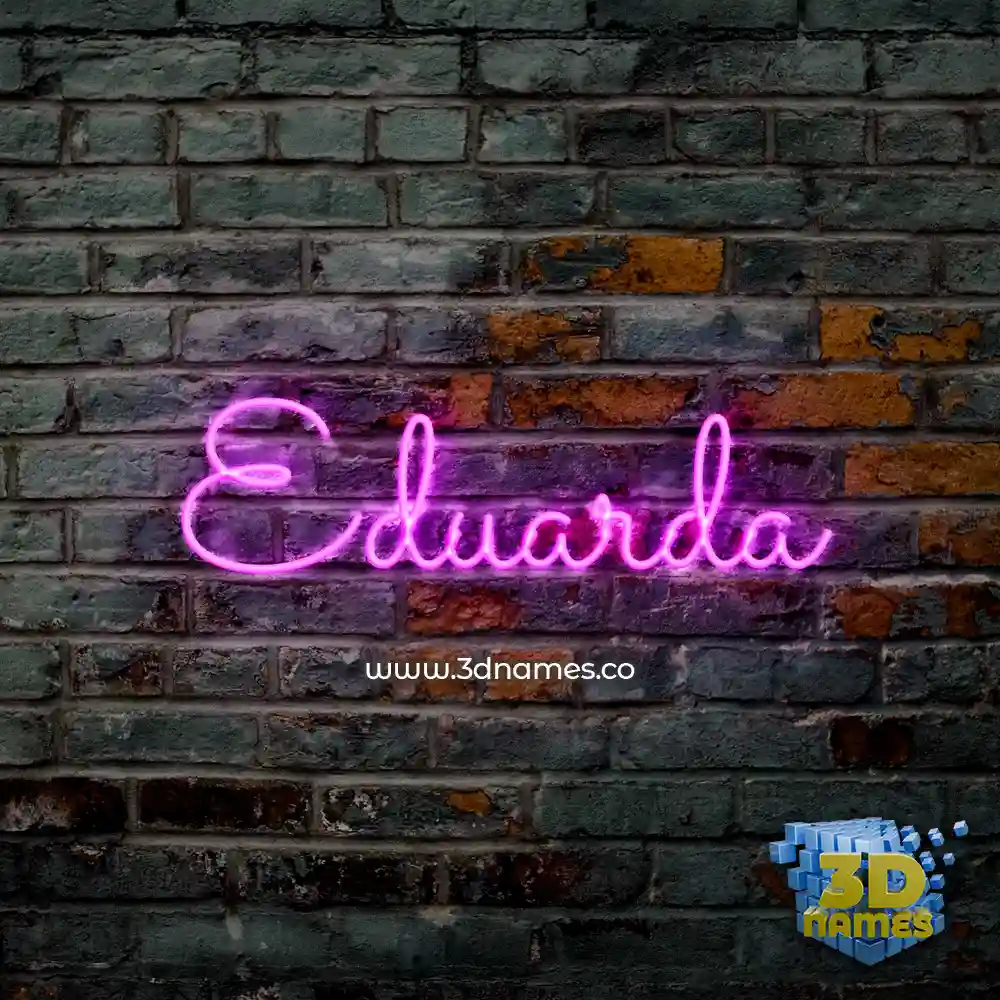 eduarda in Pink Neon style - 3D name wallpaper