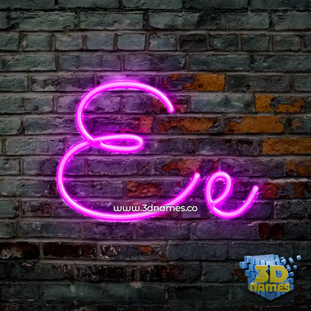 ee in Pink Neon style - 3D name wallpaper