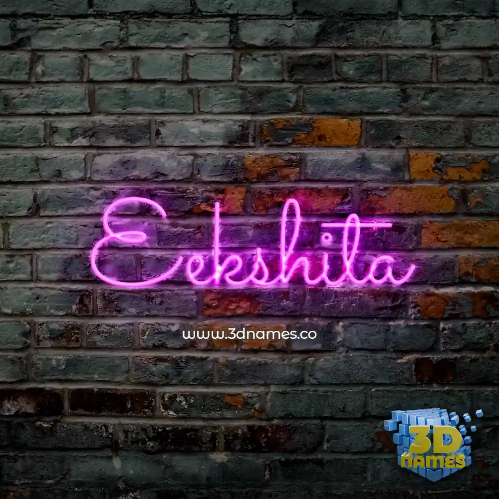 eekshita in Pink Neon style - 3D name wallpaper