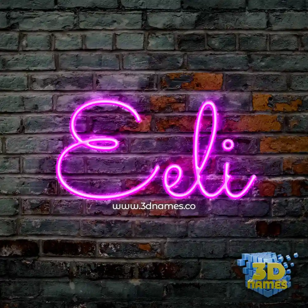 eeli in Pink Neon style - 3D name wallpaper