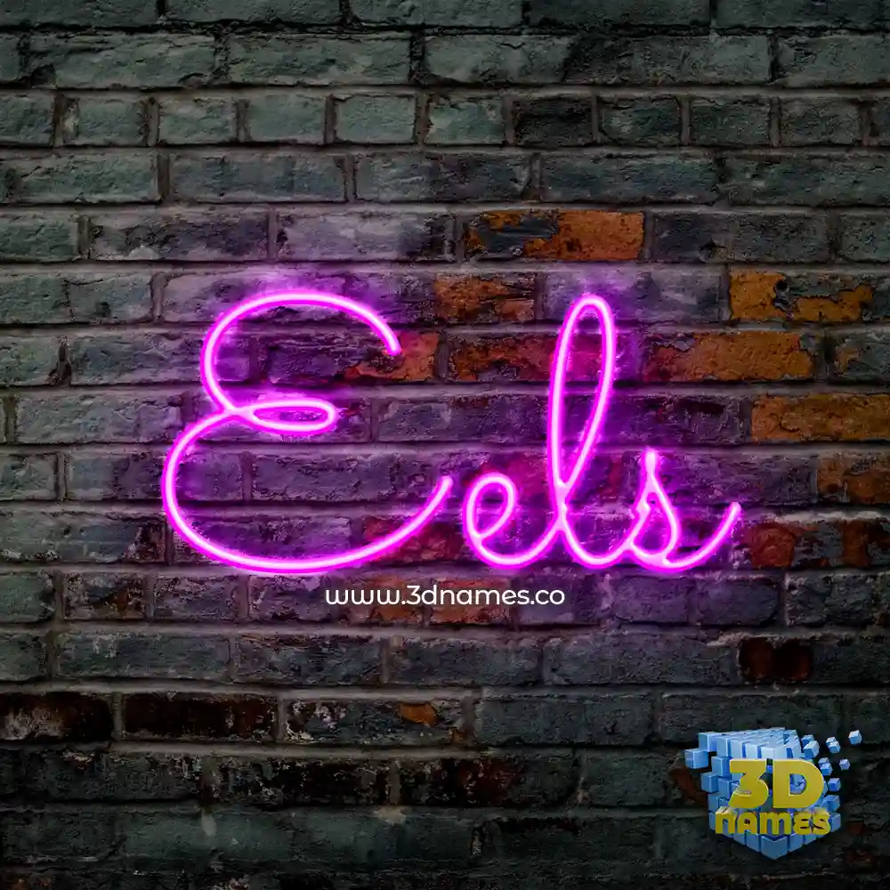 eels in Pink Neon style - 3D name wallpaper