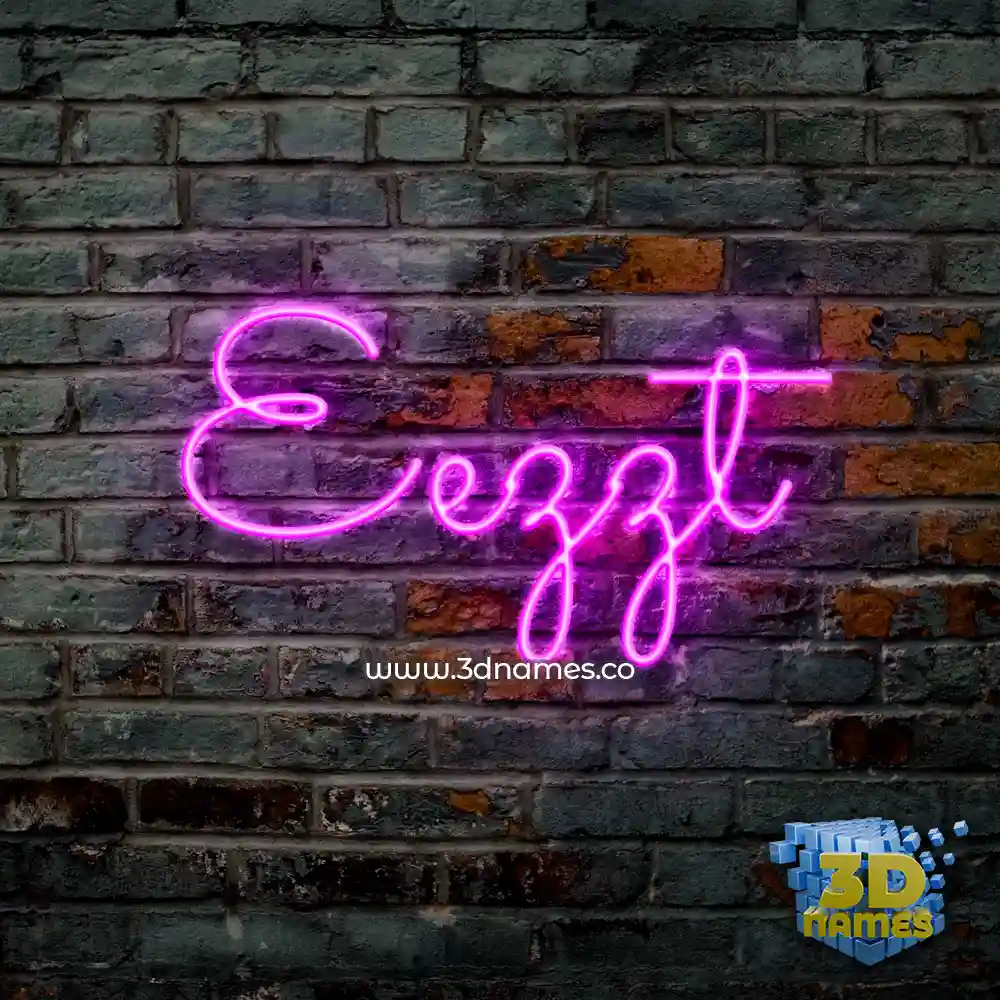eezzt in Pink Neon style - 3D name wallpaper
