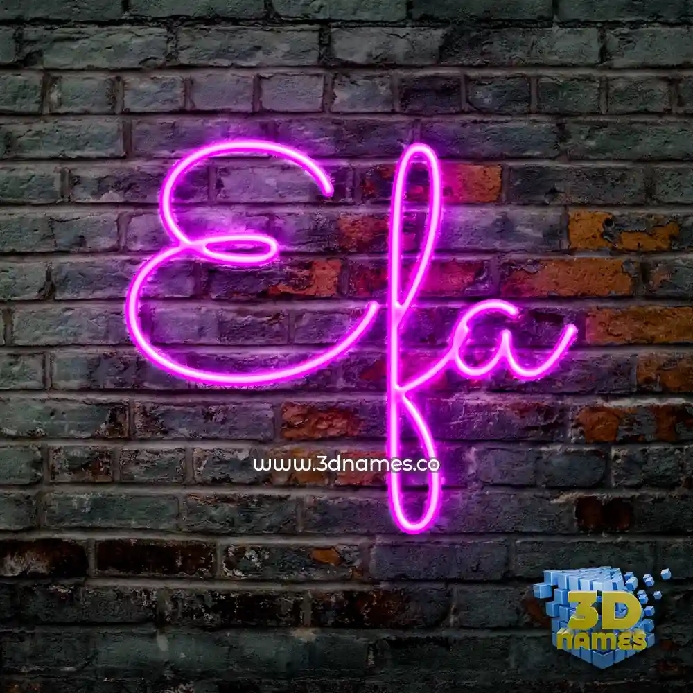 efa in Pink Neon style - 3D name wallpaper