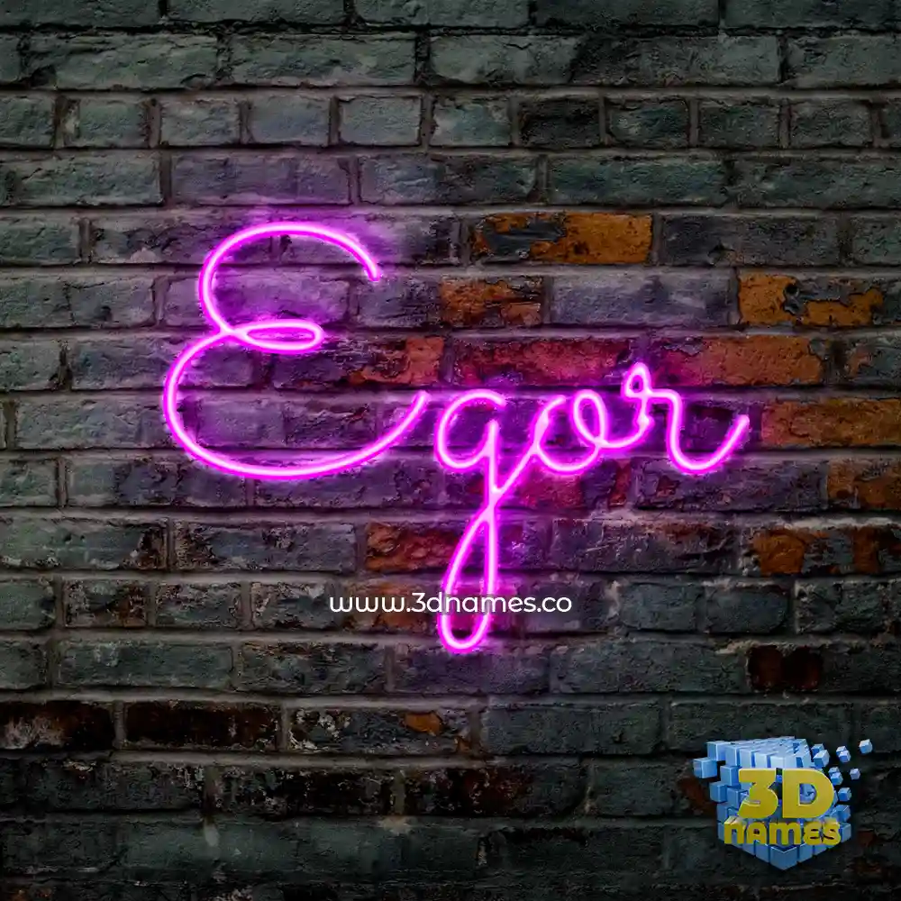 egor in Pink Neon style - 3D name wallpaper