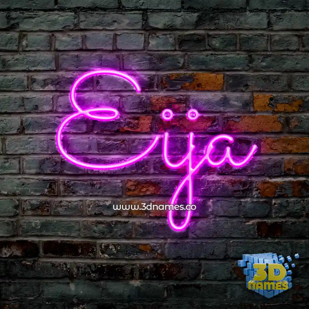 eija in Pink Neon style - 3D name wallpaper