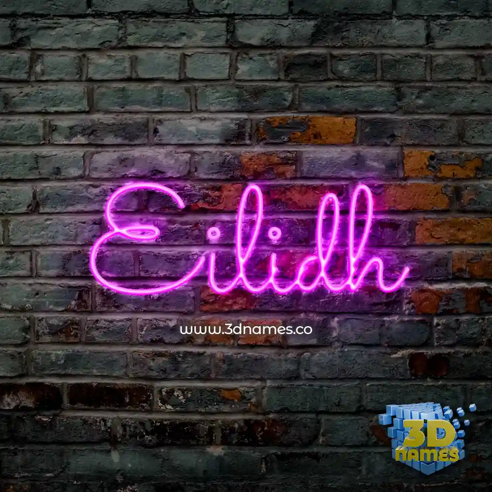eilidh in Pink Neon style - 3D name wallpaper