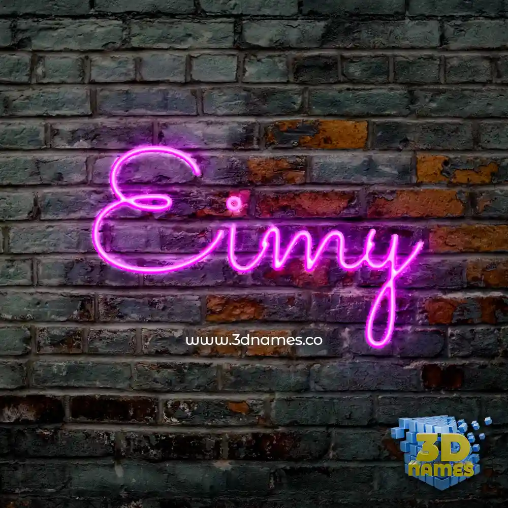 eimy in Pink Neon style - 3D name wallpaper