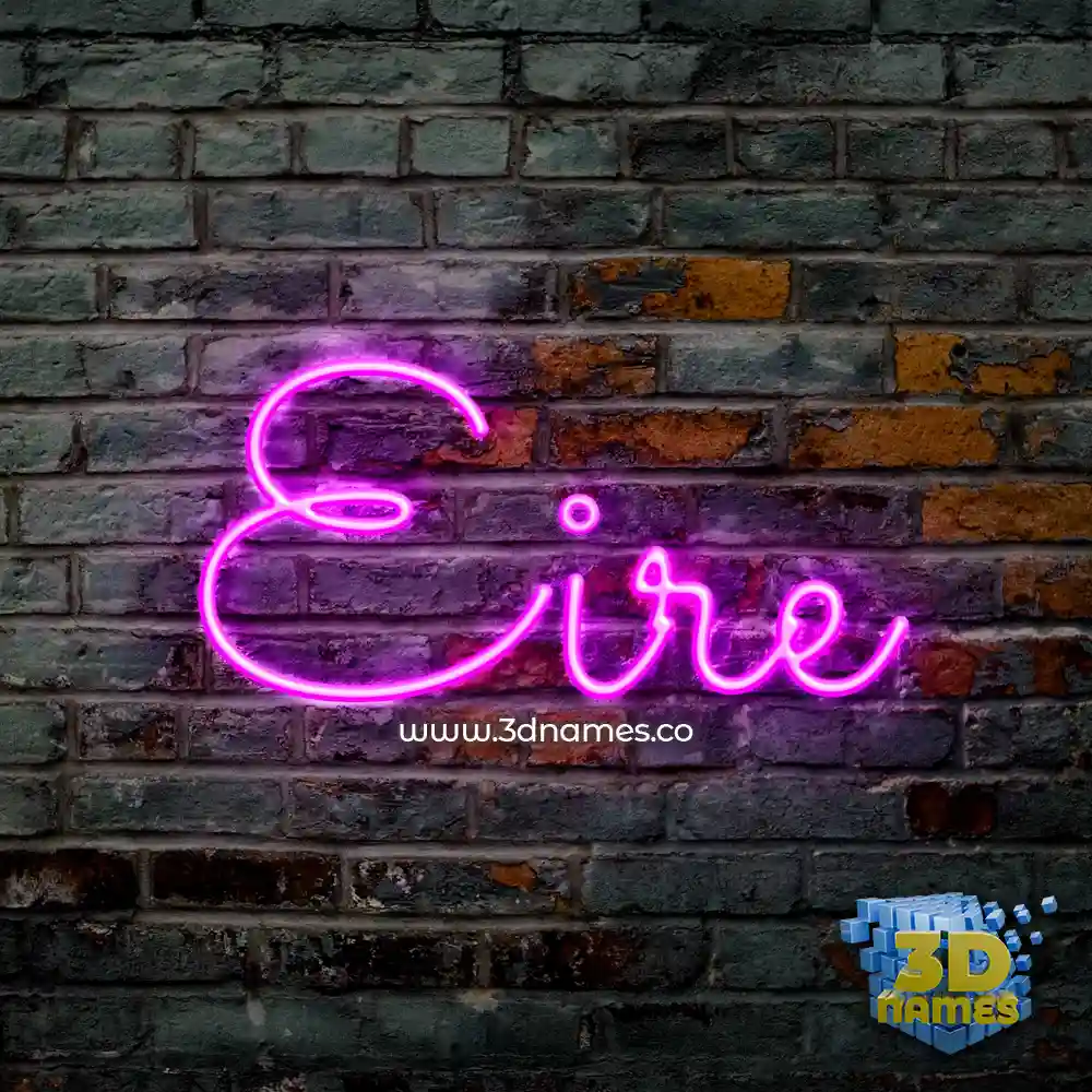 eire in Pink Neon style - 3D name wallpaper
