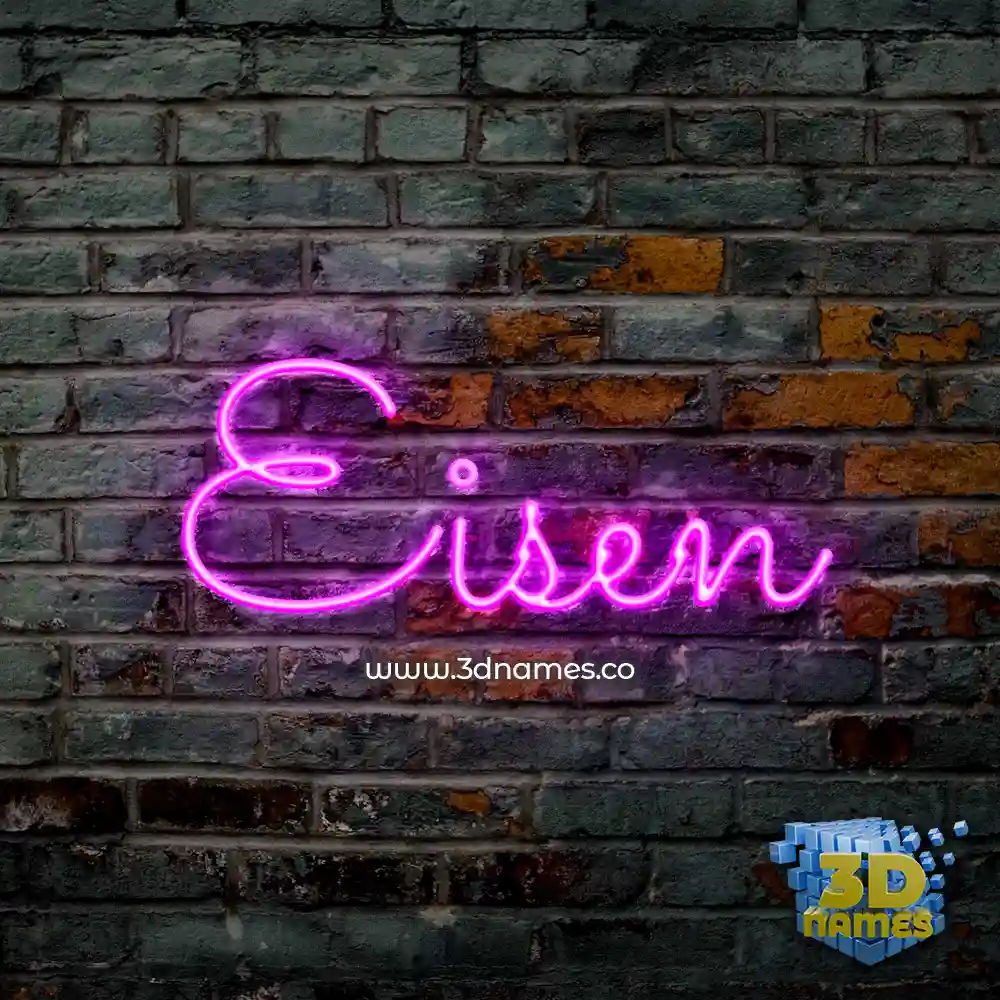 eisen in Pink Neon style - 3D name wallpaper