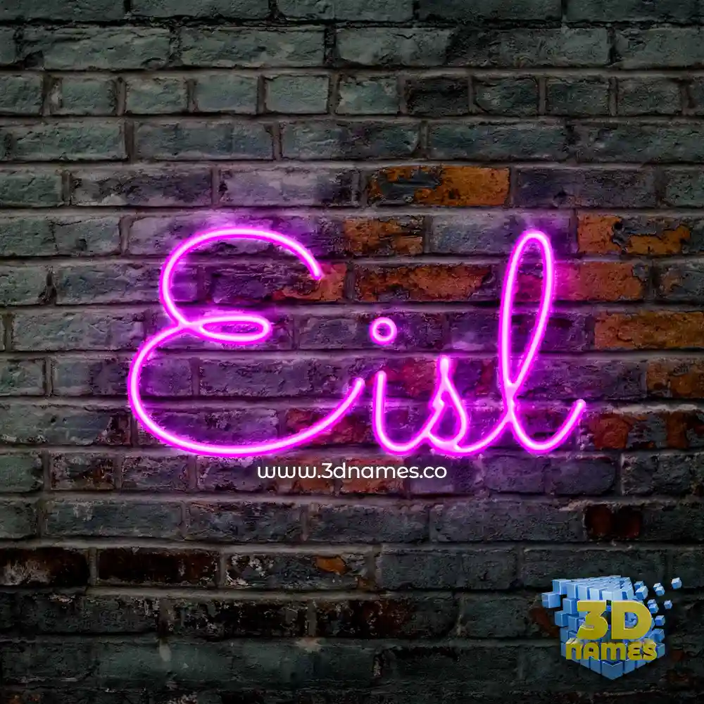 eisl in Pink Neon style - 3D name wallpaper