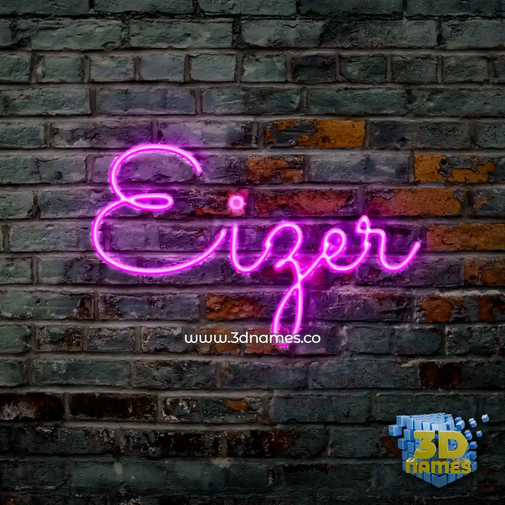 eizer in Pink Neon style - 3D name wallpaper