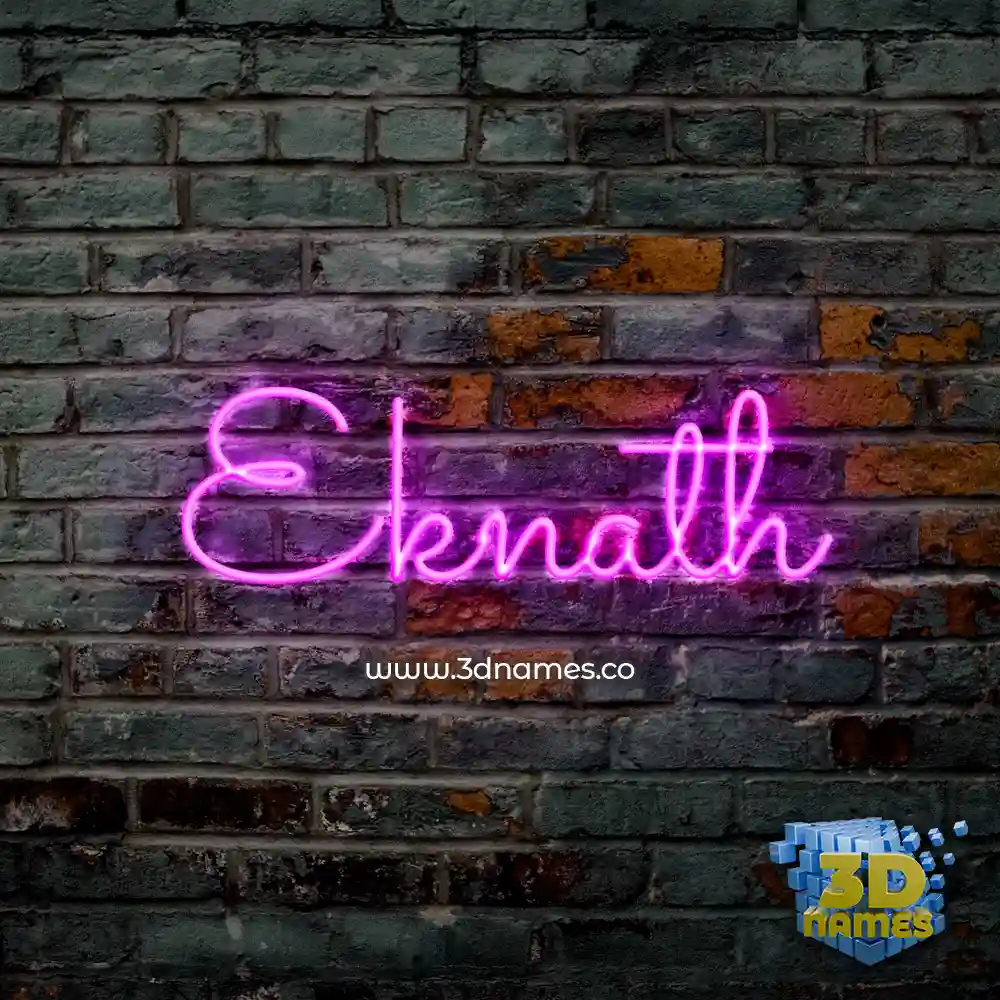 eknath in Pink Neon style - 3D name wallpaper