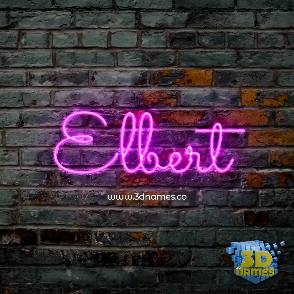 elbert in Pink Neon style - 3D name wallpaper