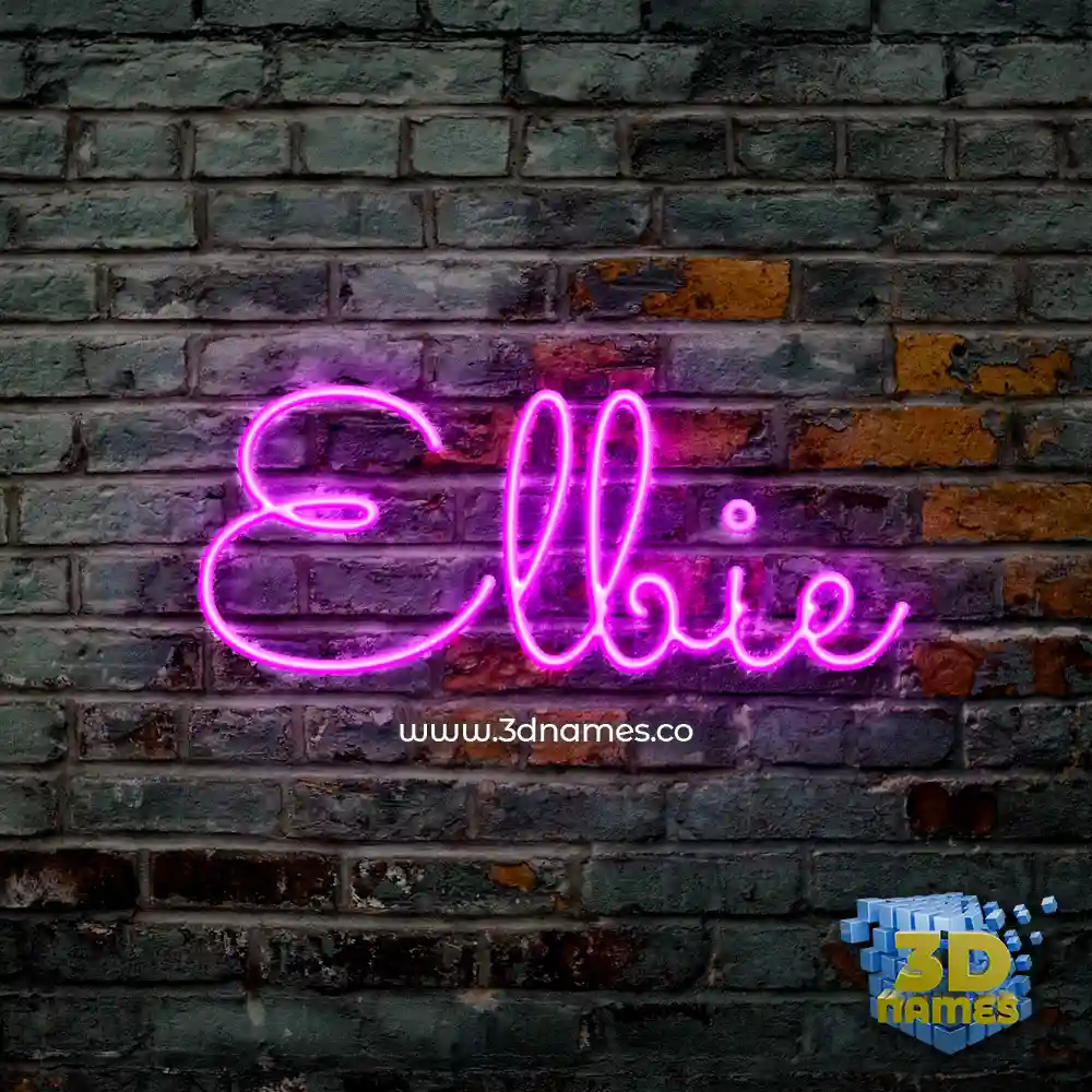 elbie in Pink Neon style - 3D name wallpaper