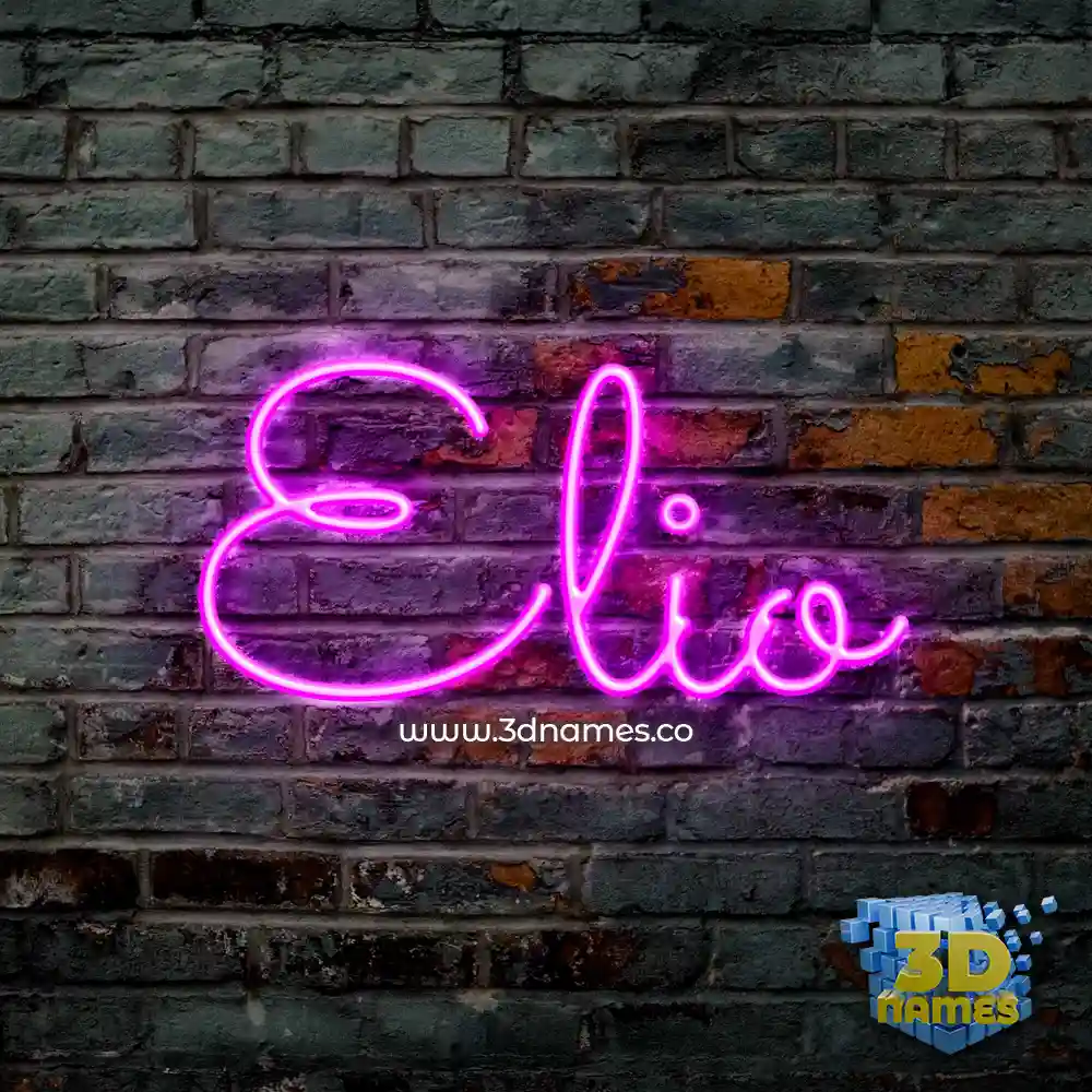 elio in Pink Neon style - 3D name wallpaper
