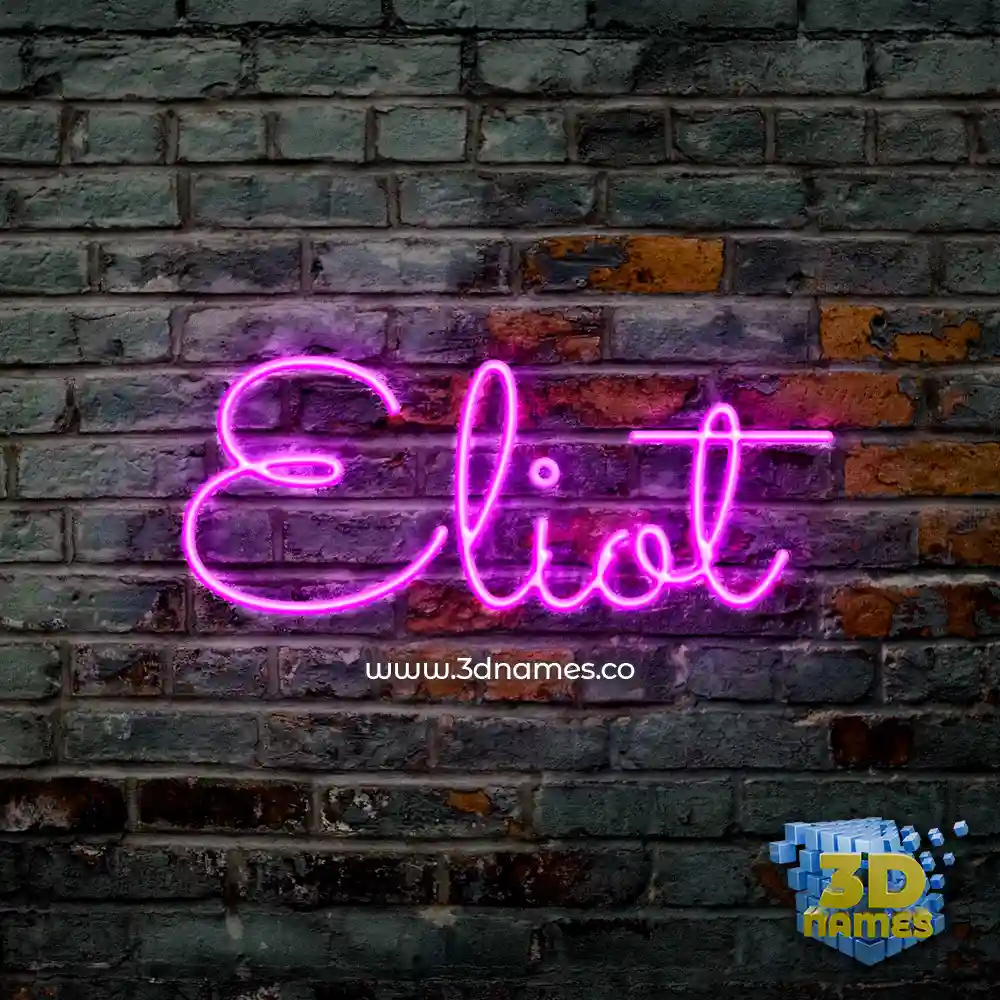 eliot in Pink Neon style - 3D name wallpaper
