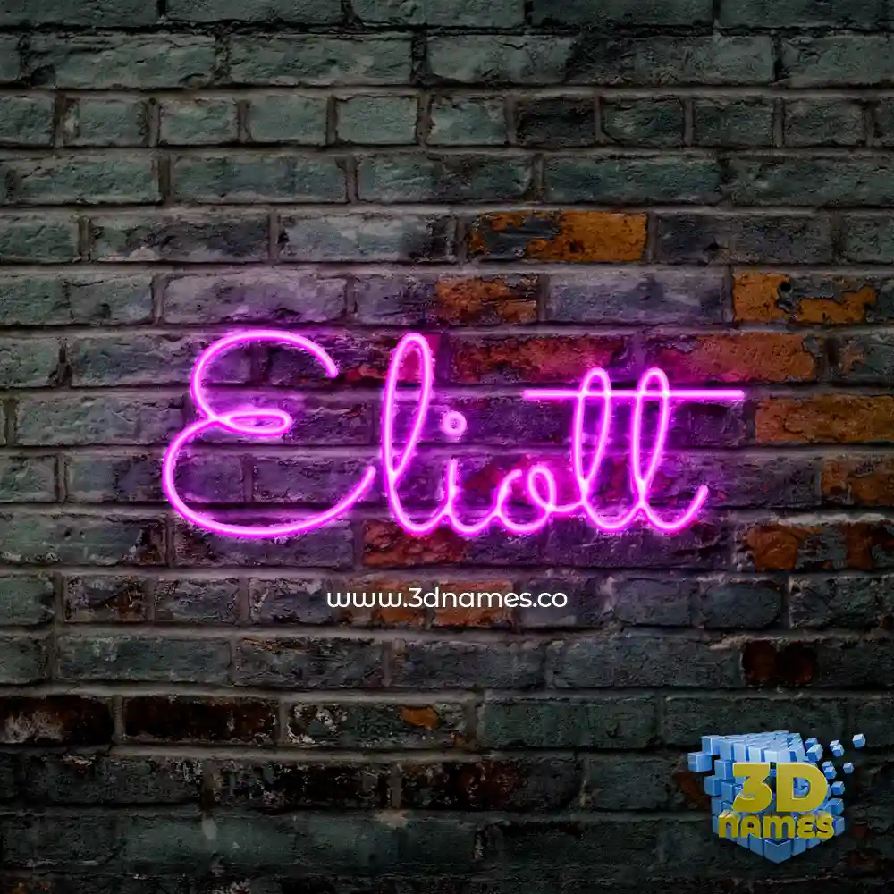eliott in Pink Neon style - 3D name wallpaper