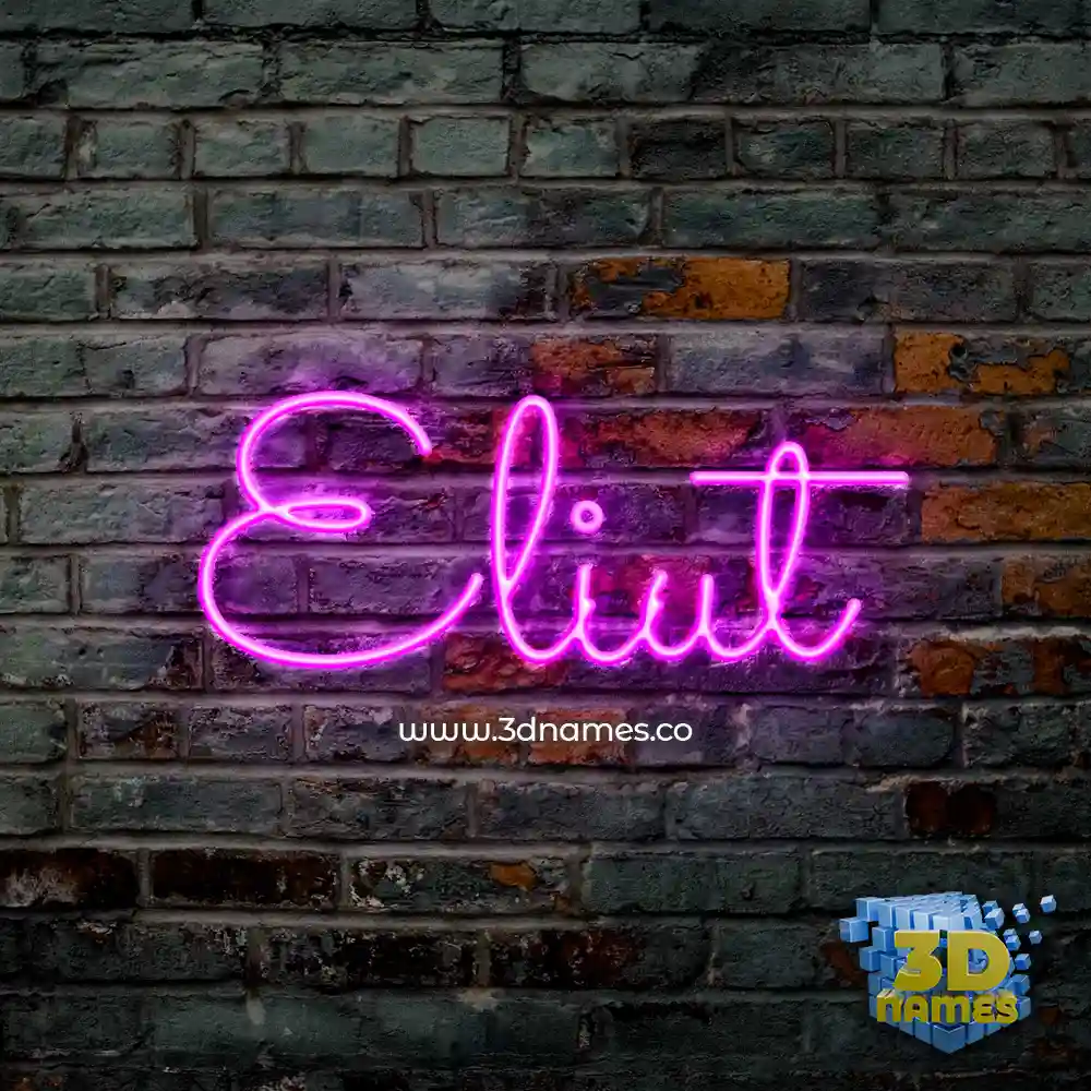 eliut in Pink Neon style - 3D name wallpaper