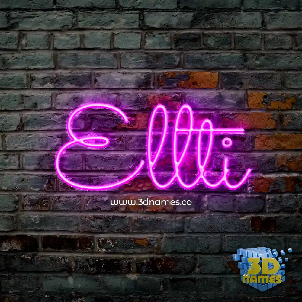 ellti in Pink Neon style - 3D name wallpaper