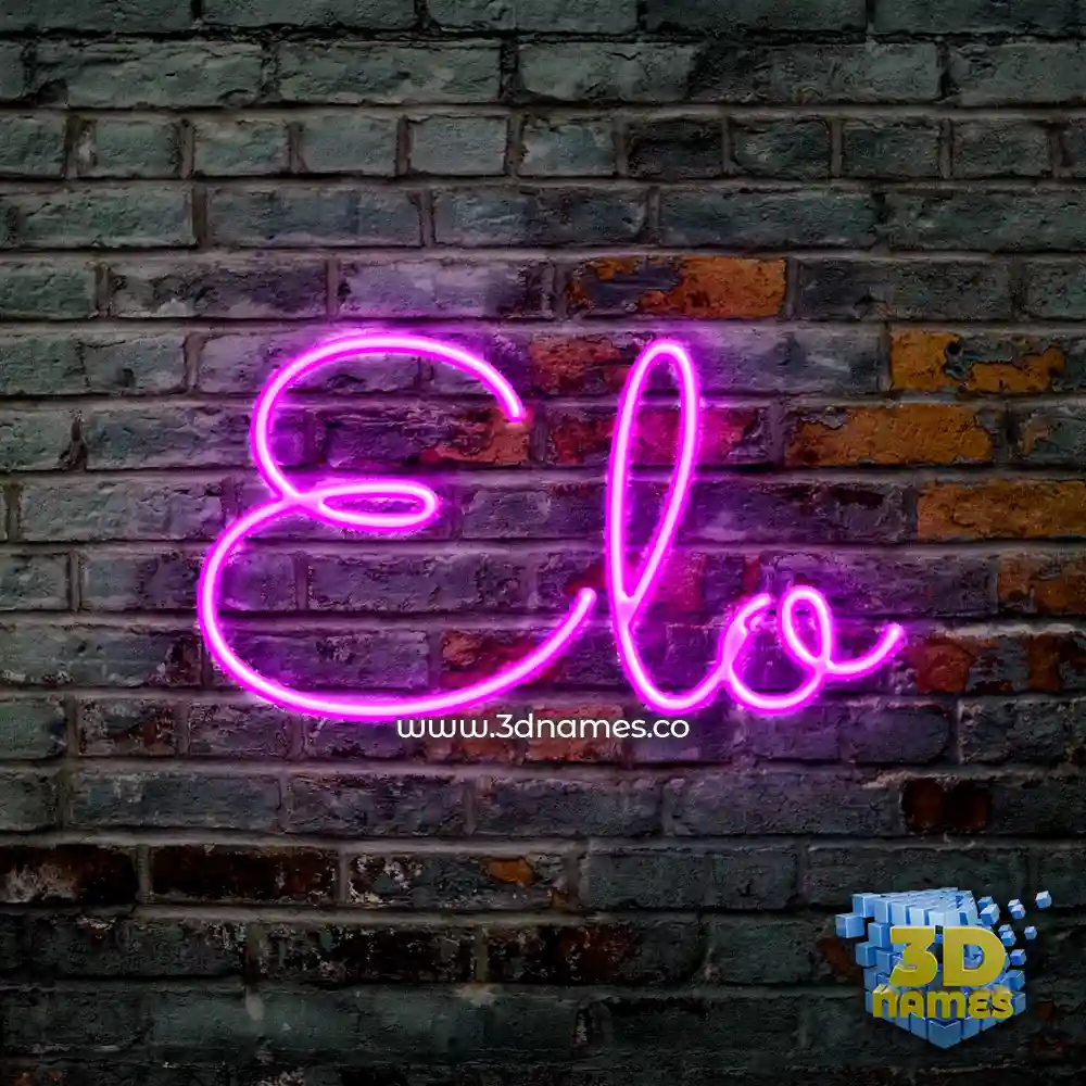 elo in Pink Neon style - 3D name wallpaper