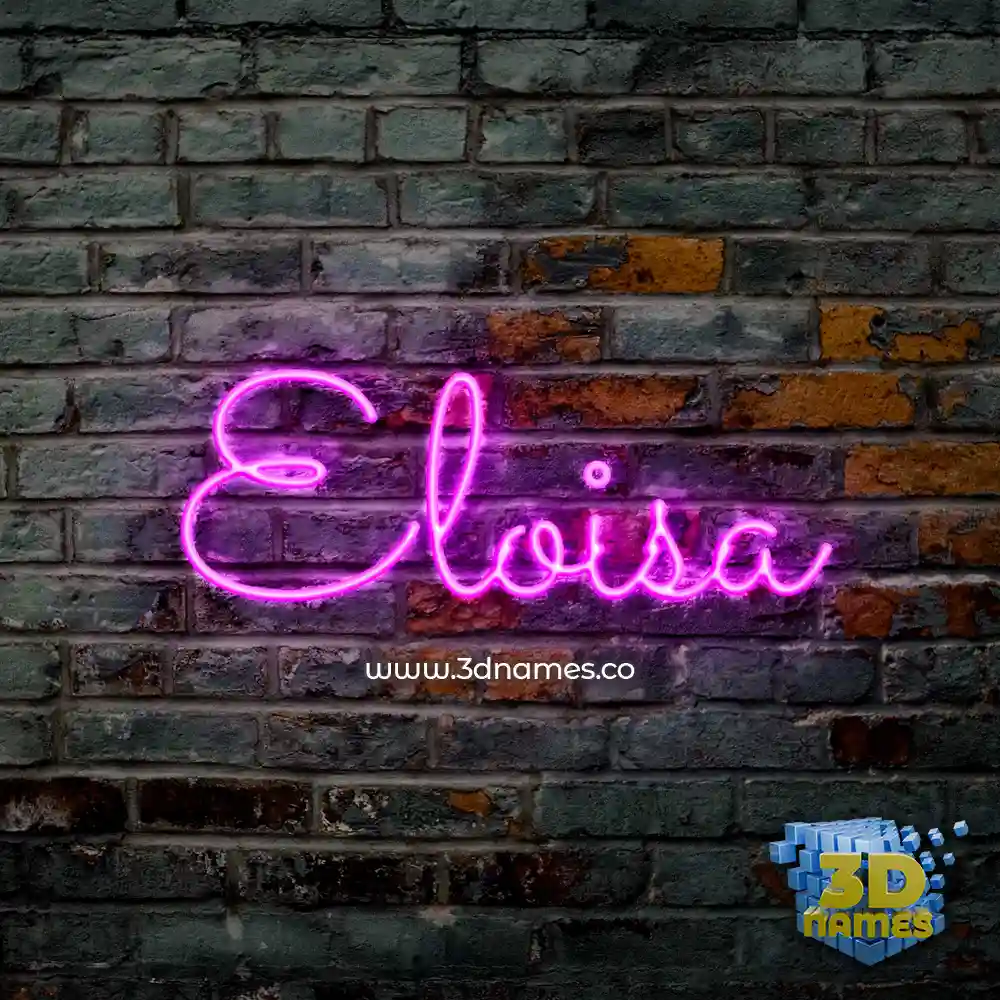 eloisa in Pink Neon style - 3D name wallpaper