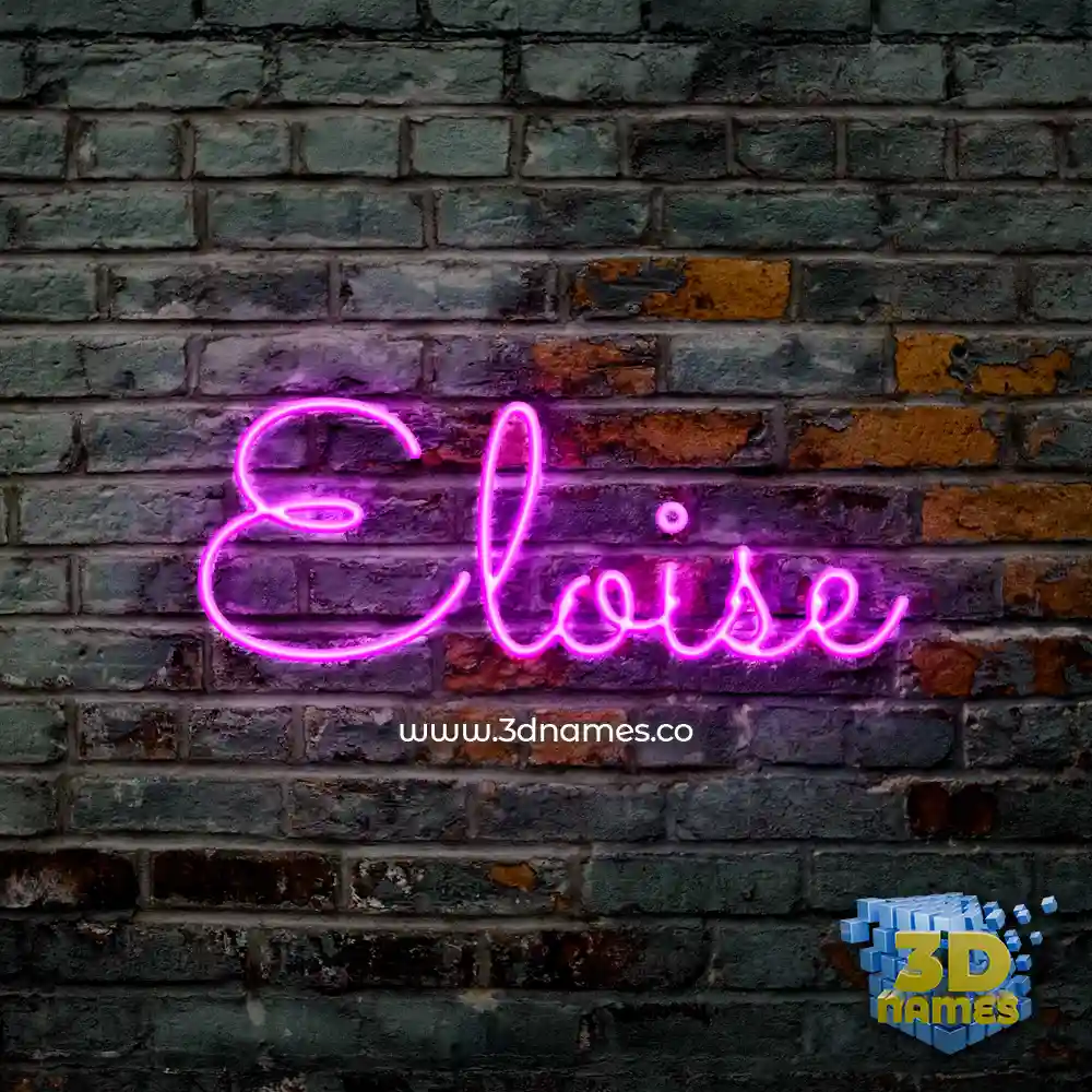eloise in Pink Neon style - 3D name wallpaper
