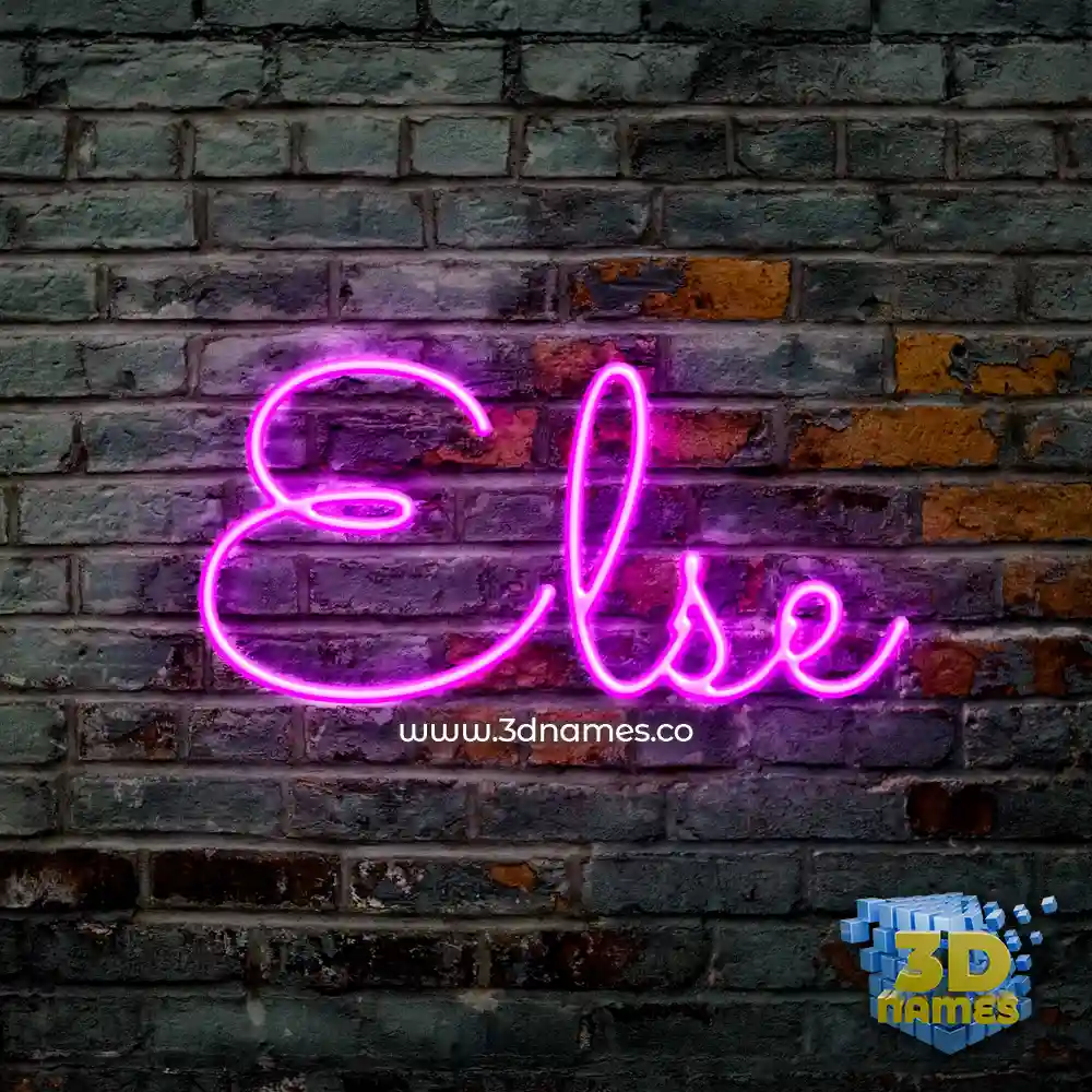 else in Pink Neon style - 3D name wallpaper