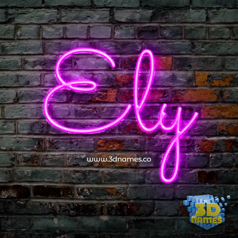 ely in Pink Neon style - 3D name wallpaper