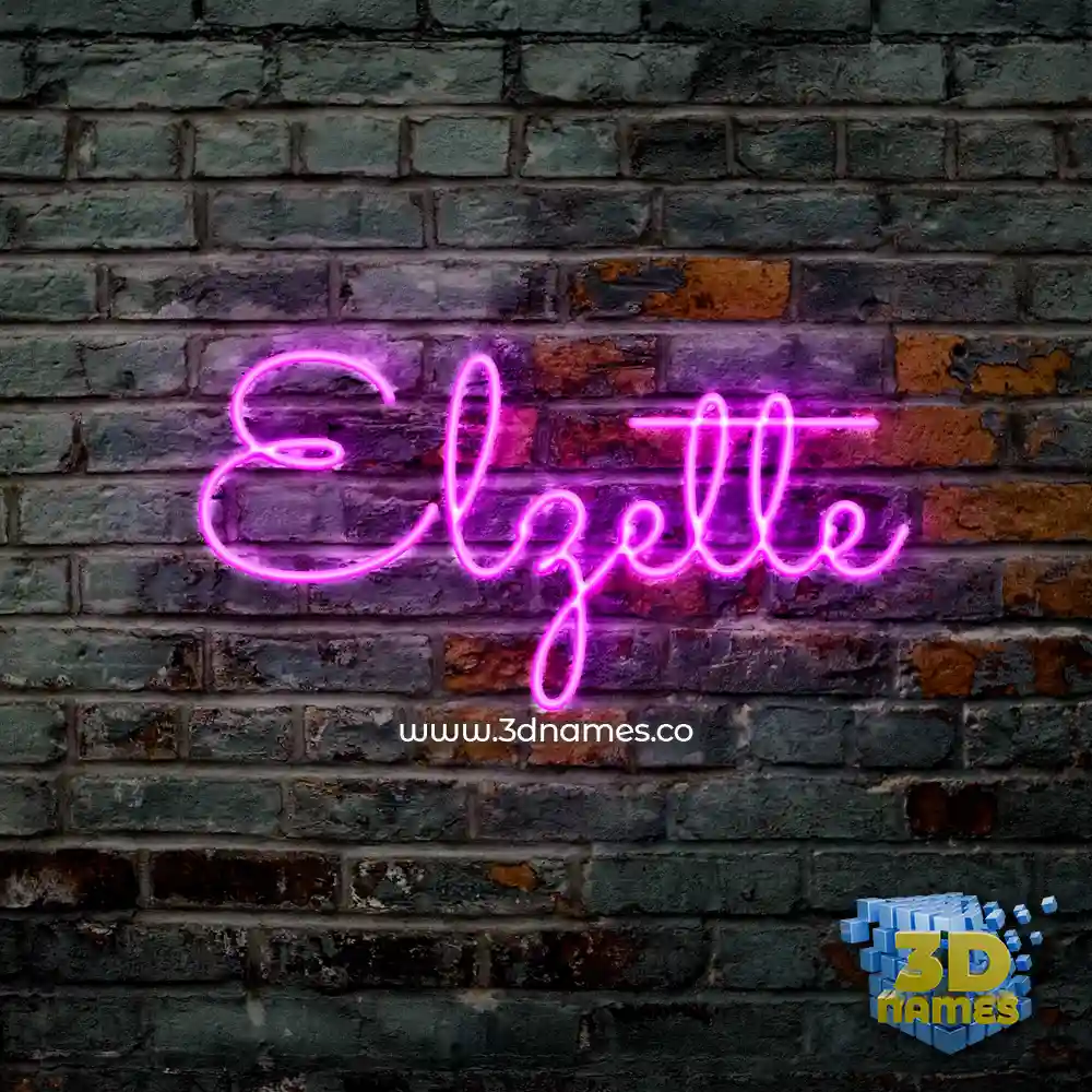 elzette in Pink Neon style - 3D name wallpaper