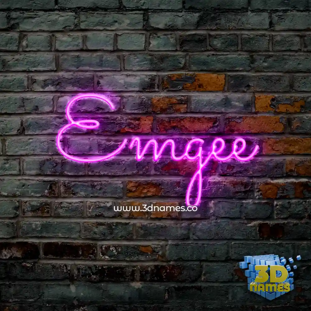 emgee in Pink Neon style - 3D name wallpaper