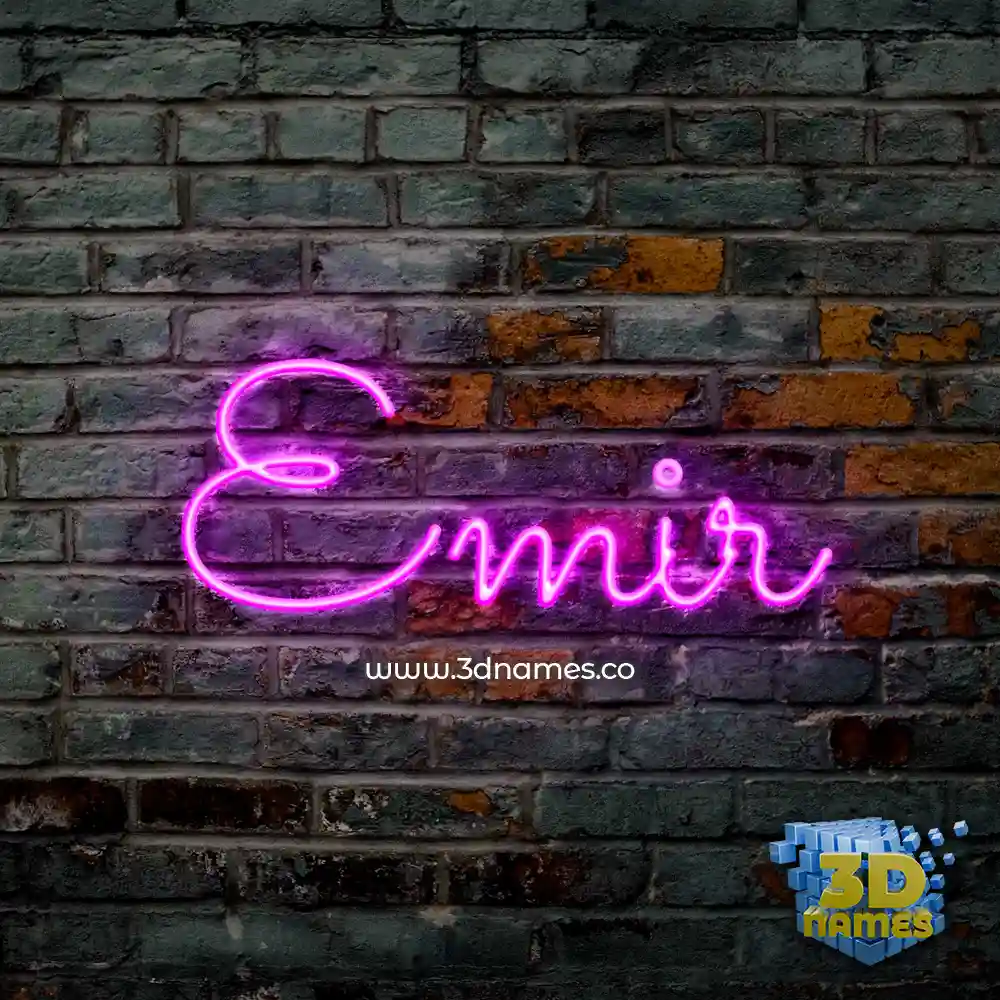 emir in Pink Neon style - 3D name wallpaper