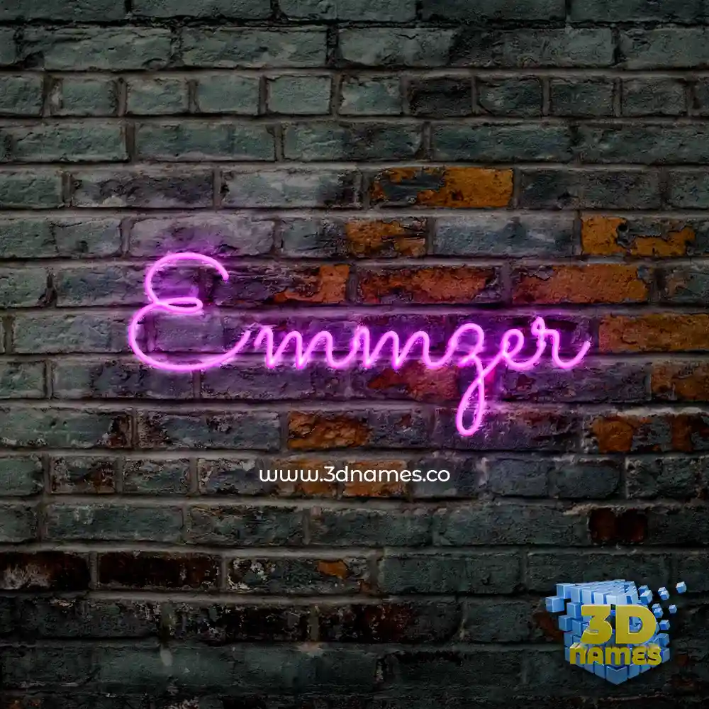 emmzer in Pink Neon style - 3D name wallpaper