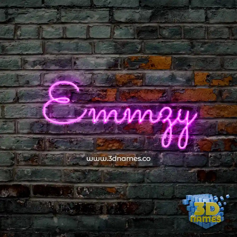 emmzy in Pink Neon style - 3D name wallpaper