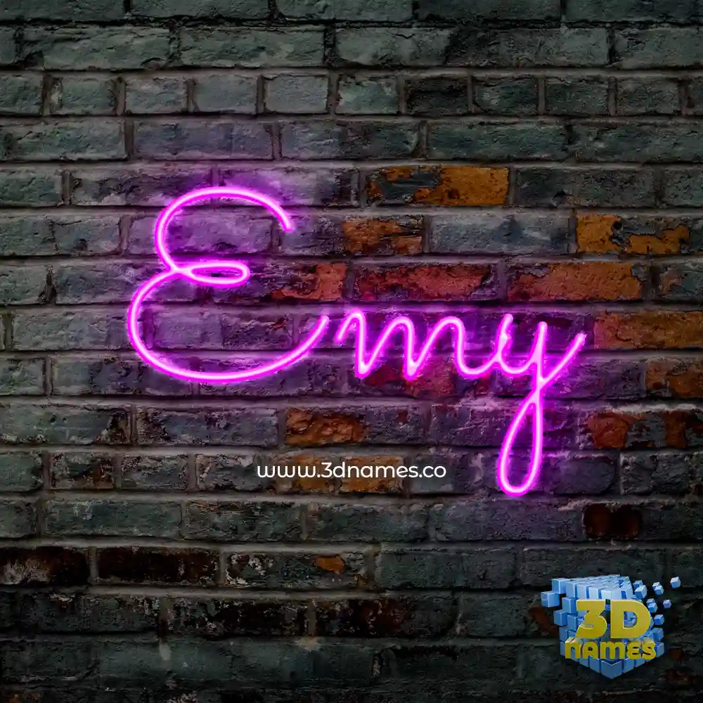 emy in Pink Neon style - 3D name wallpaper