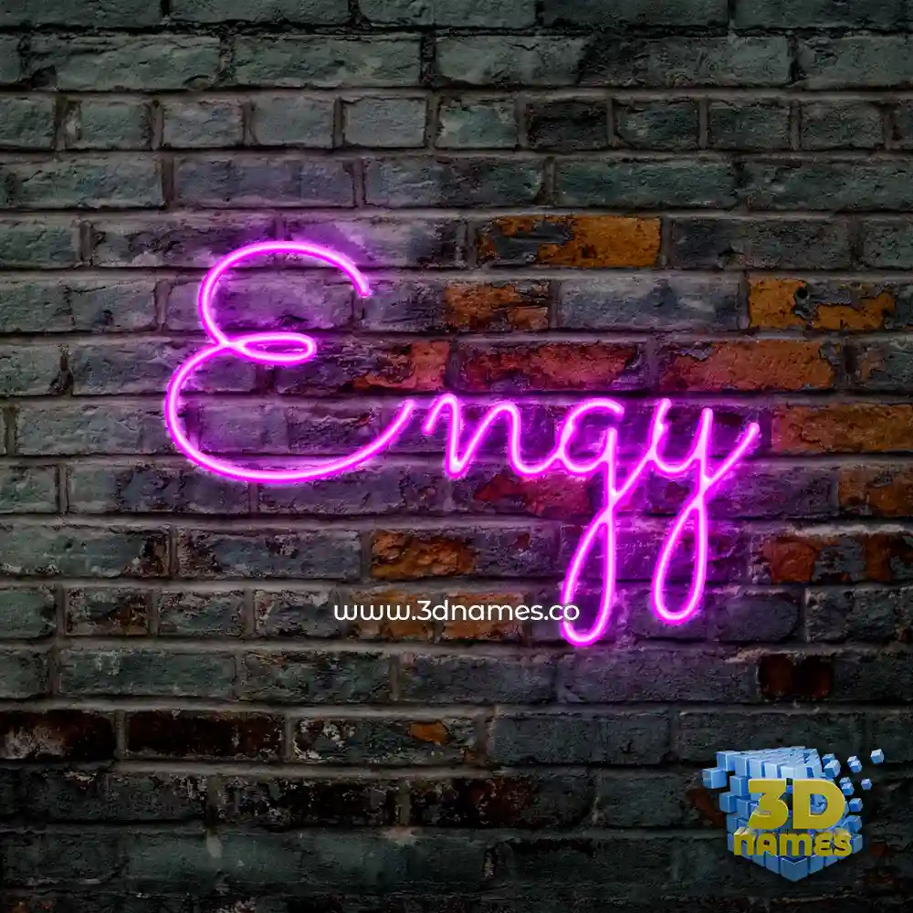 engy in Pink Neon style - 3D name wallpaper