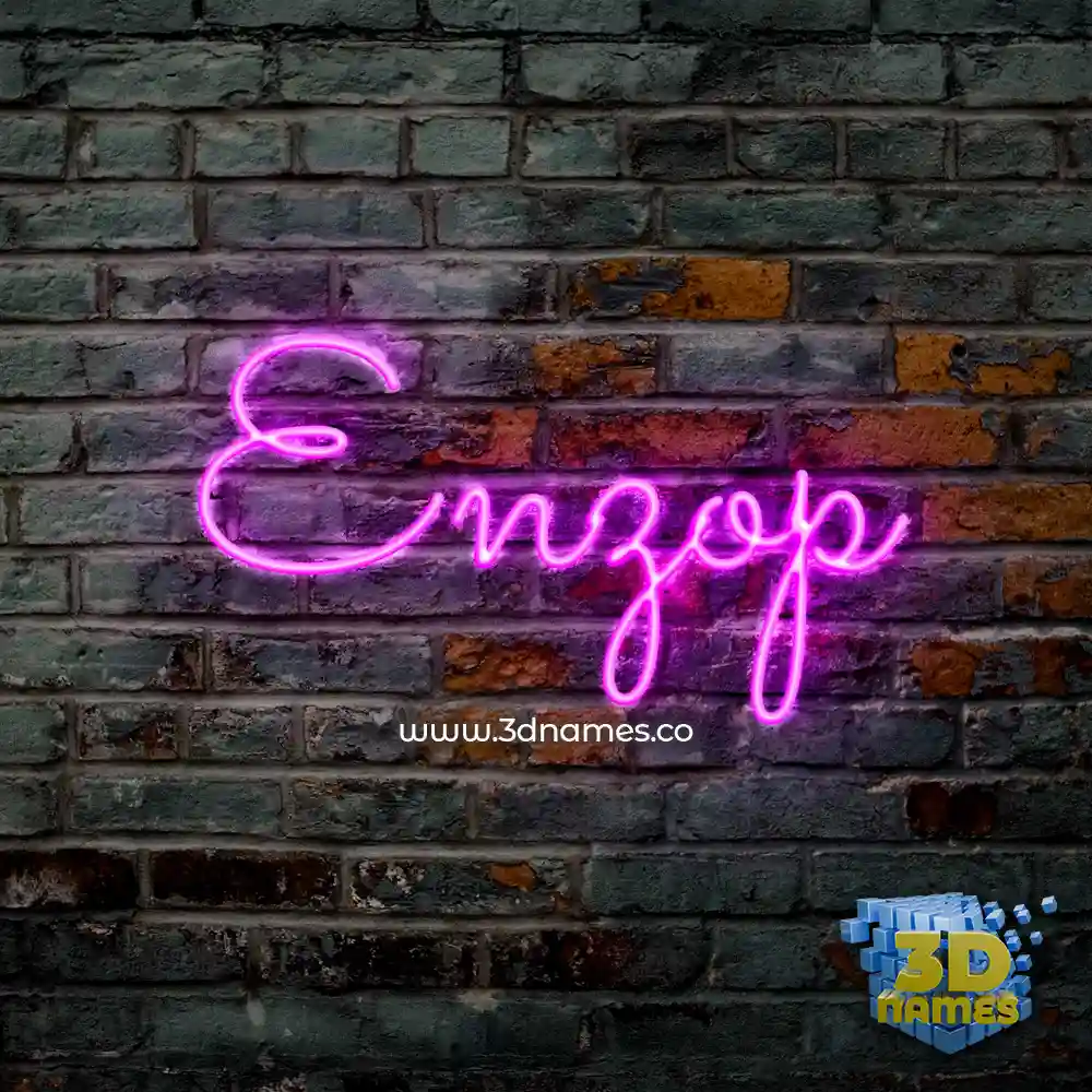 enzop in Pink Neon style - 3D name wallpaper